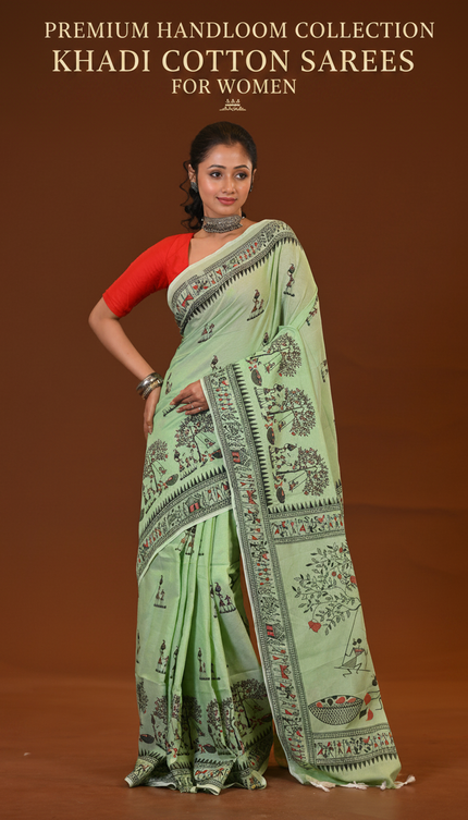 Khadi Cotton Sarees For Women Collection Banner
