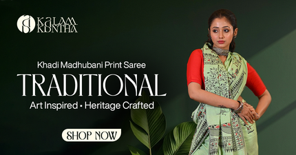 Collection image for: Khadi Madhubani Print Sarees
