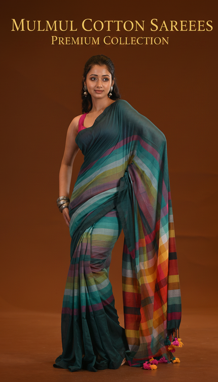 Mulmul Sarees Collection Banner - Portrait
