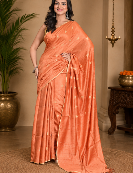 Cotton Temple Barfee Saree — Geometric Diamond Weave - Saree | KalamKantha