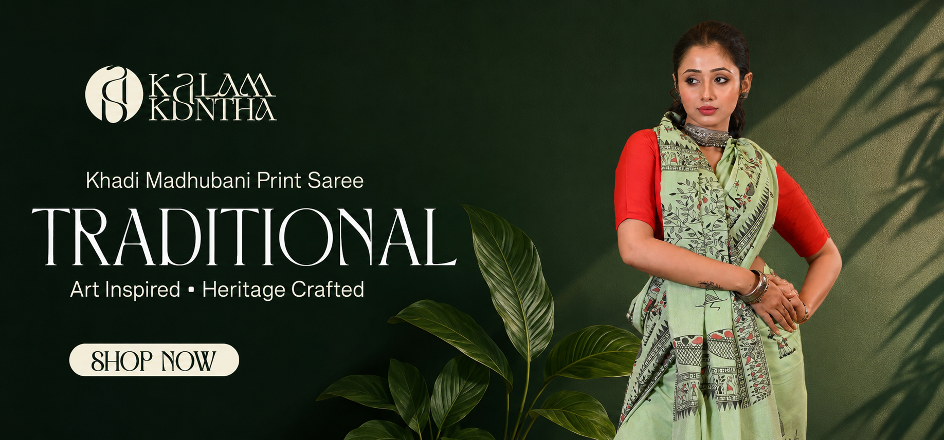 Khadi Madhubani Print Sarees