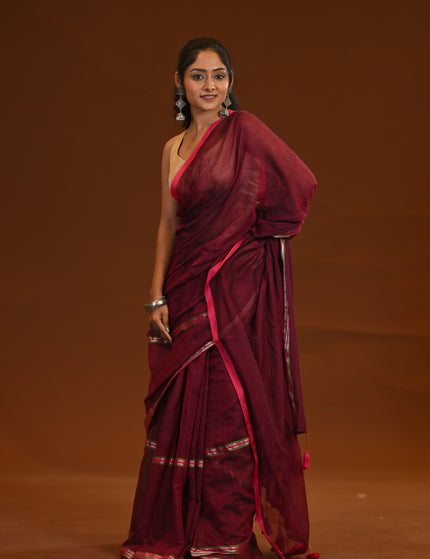 Mulmul Cotton Saree For Casual Wear