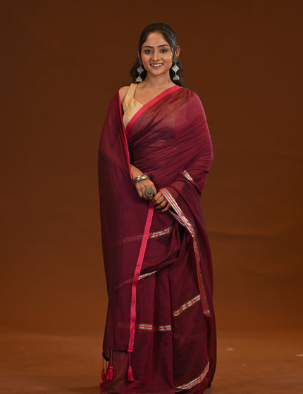 Mulmul Cotton Saree For Casual Wear