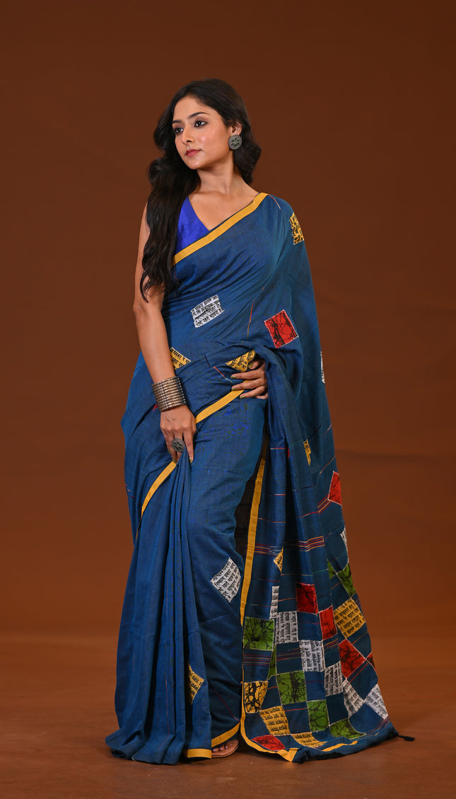 Baul Applique Saree
