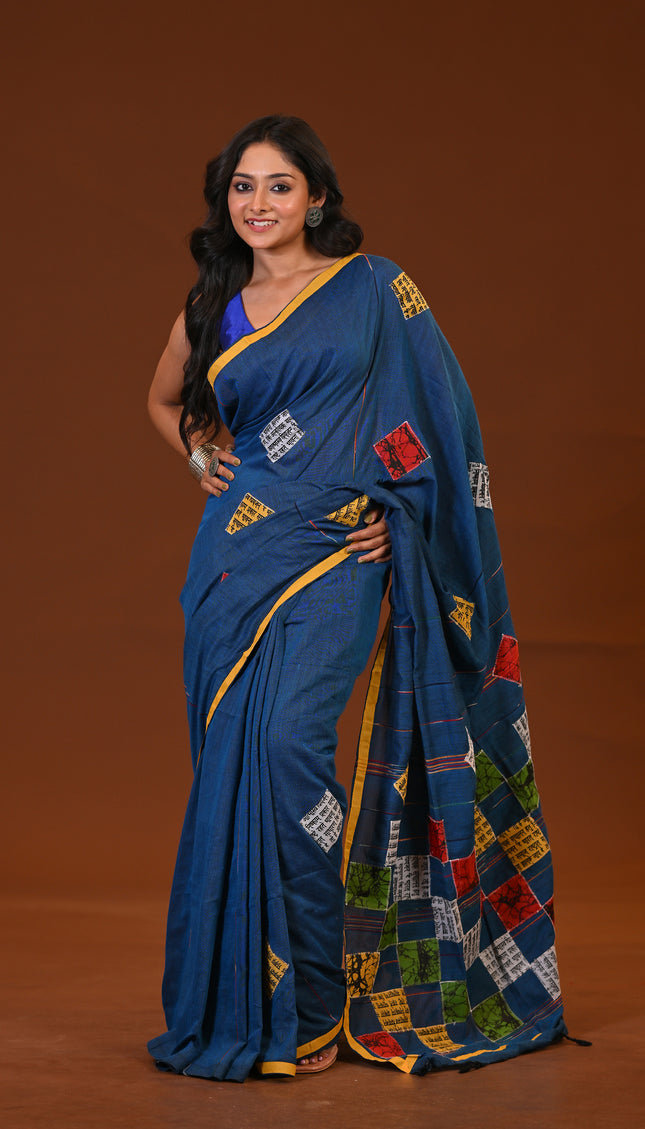 Baul Applique Saree