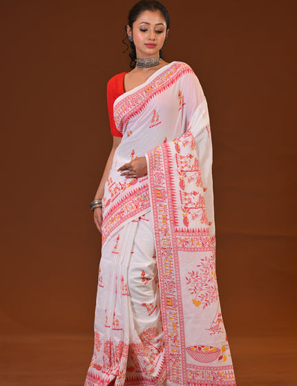 Khadi Tree Print Daily Wear Saree