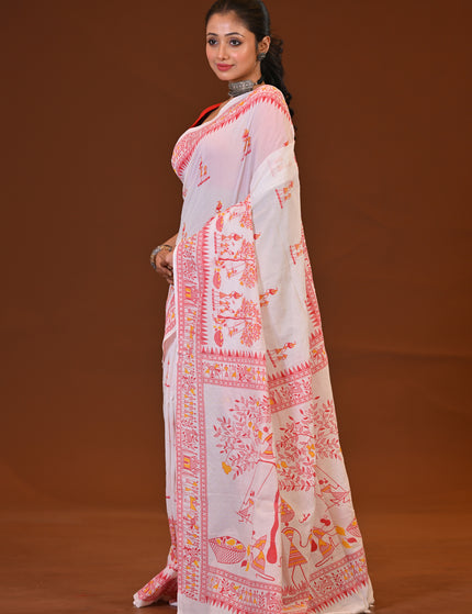 Khadi Tree Print Daily Wear Saree