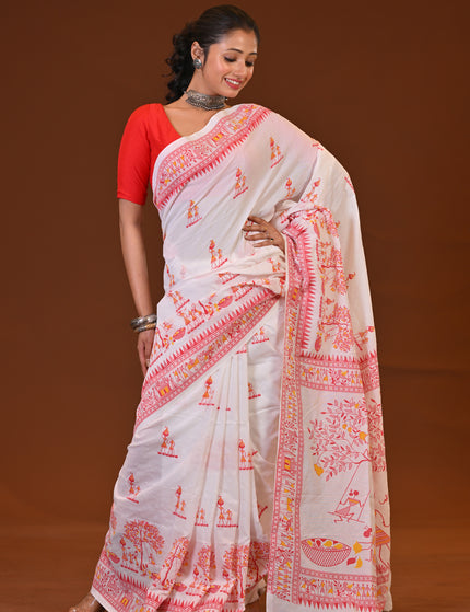 Khadi Tree Print Daily Wear Saree