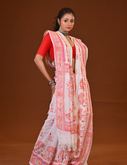 Khadi Tree Print Daily Wear Saree