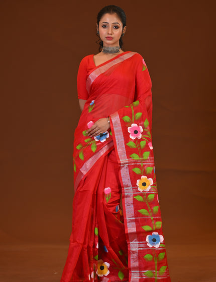 Handloom Hand Print Saree