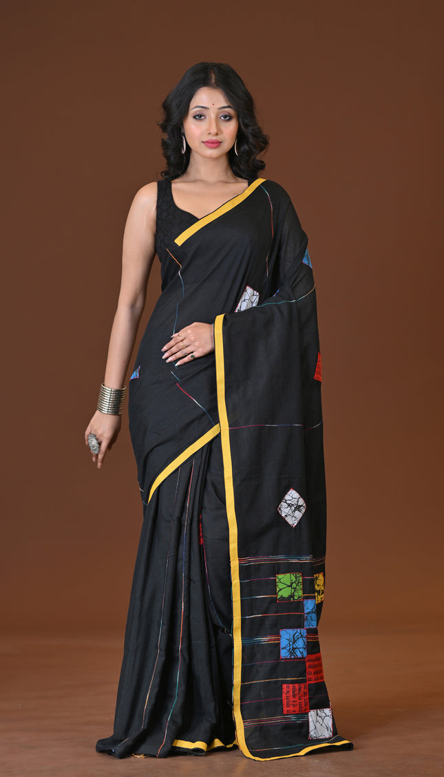 Baul Applique Saree