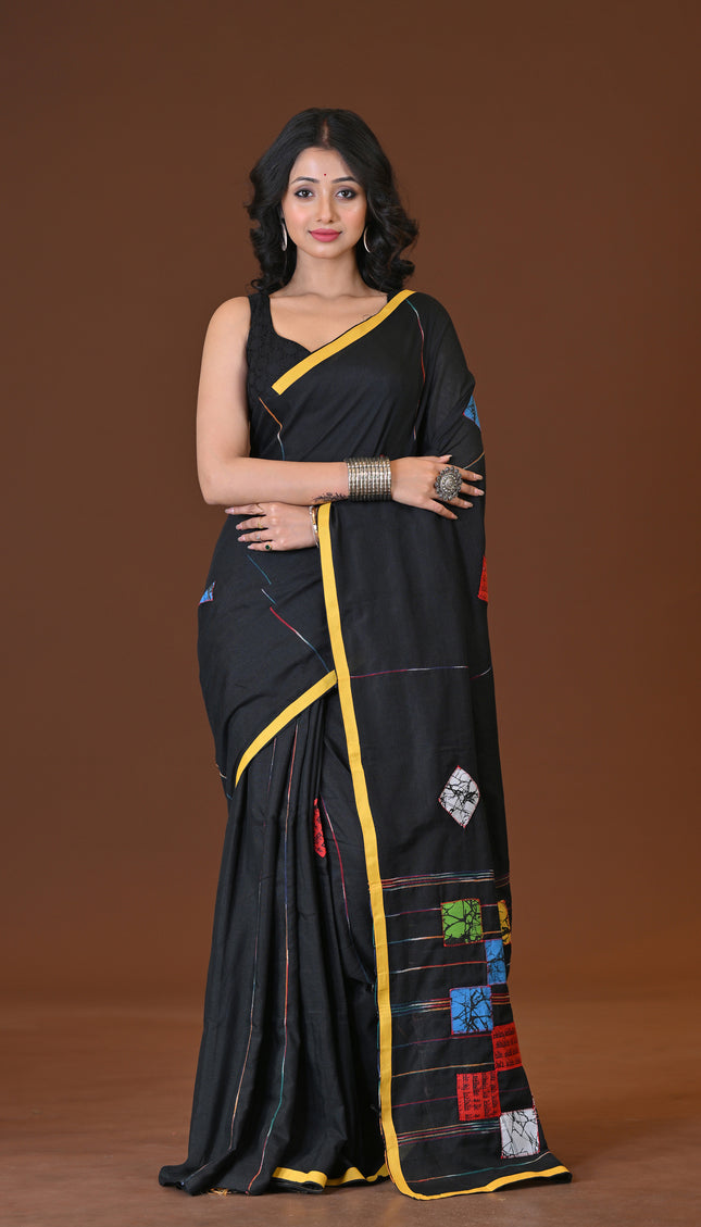 Baul Applique Saree
