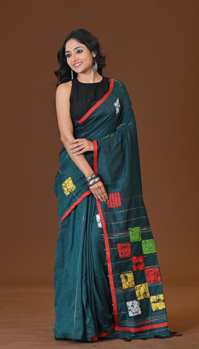 Baul Applique Saree