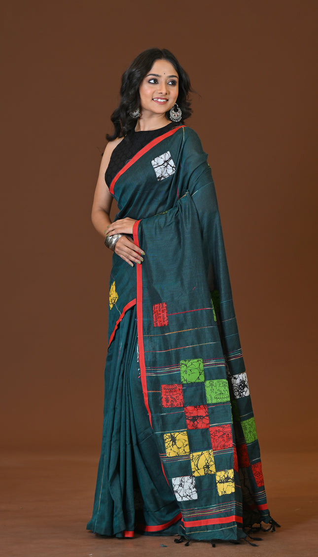 Baul Applique Saree