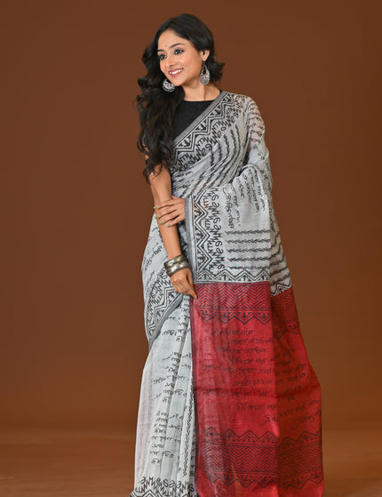 Handloom Script Saree