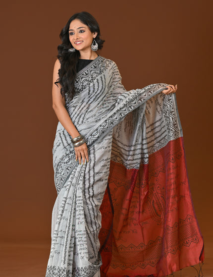 Handloom Script Saree