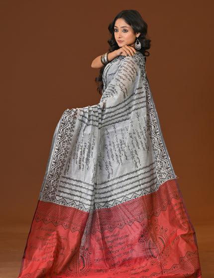 Handloom Script Saree