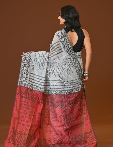 Handloom Script Saree