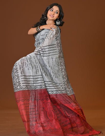Handloom Script Saree