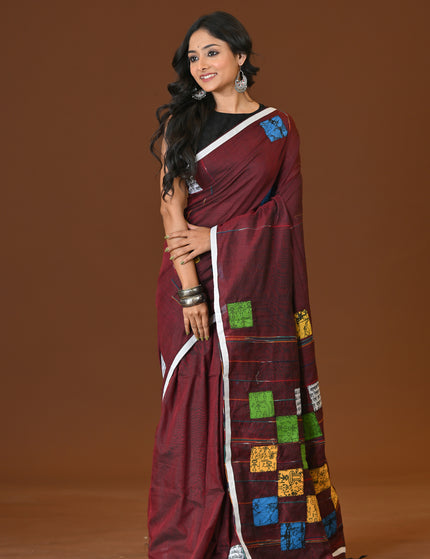 Baul Applique Saree