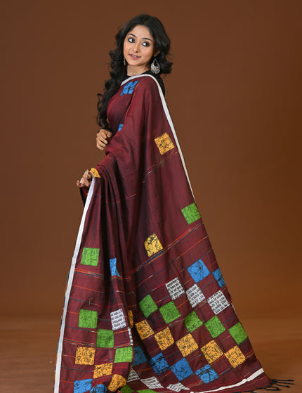 Baul Applique Saree