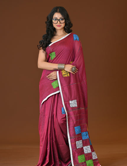 Baul Applique Saree