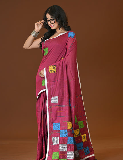 Baul Applique Saree
