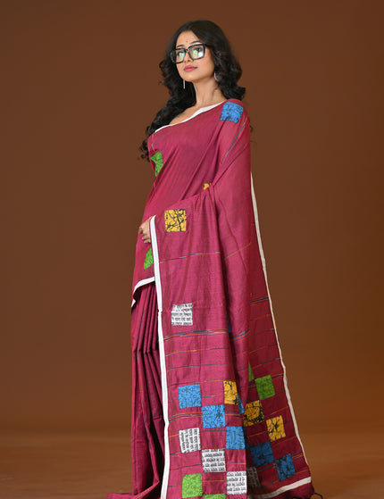 Baul Applique Saree