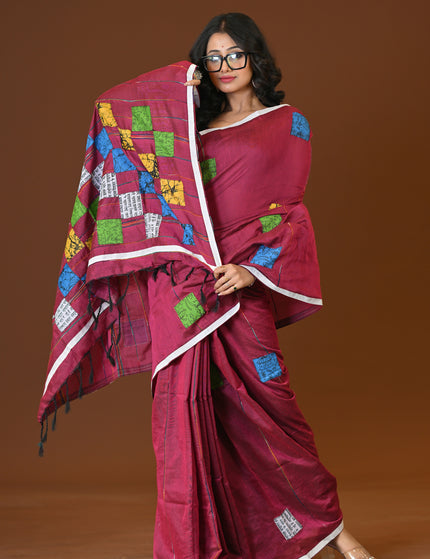 Baul Applique Saree