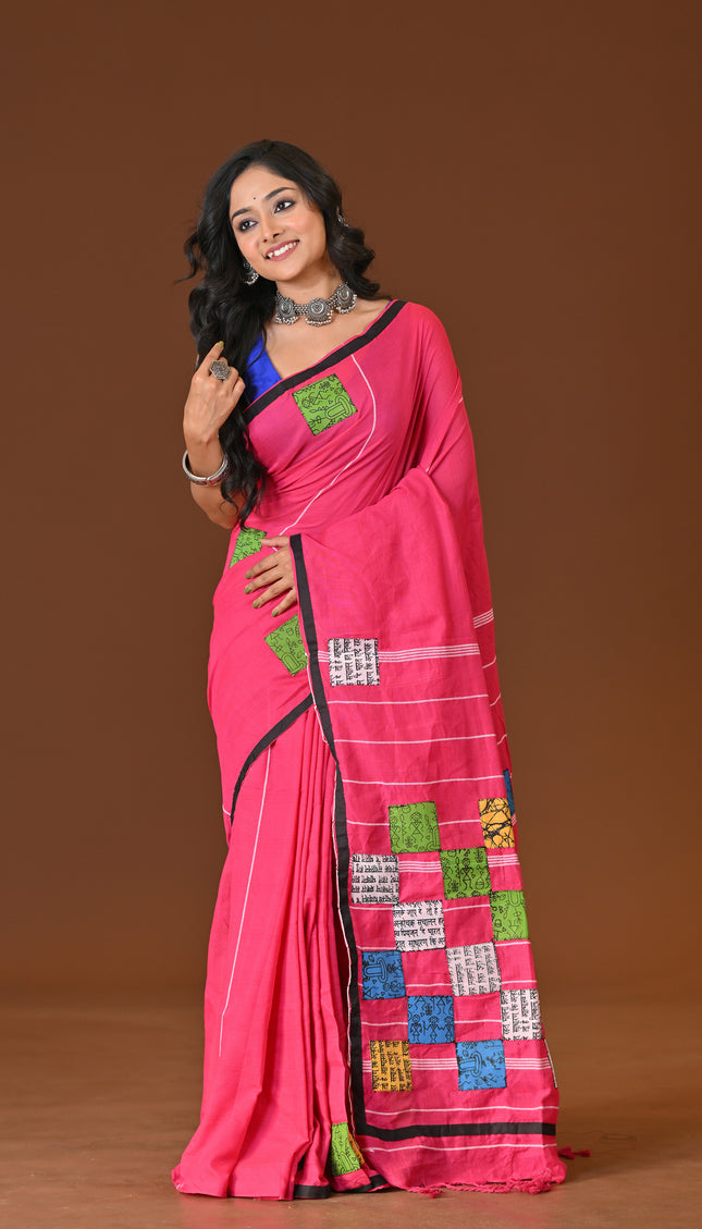 Baul Applique Saree