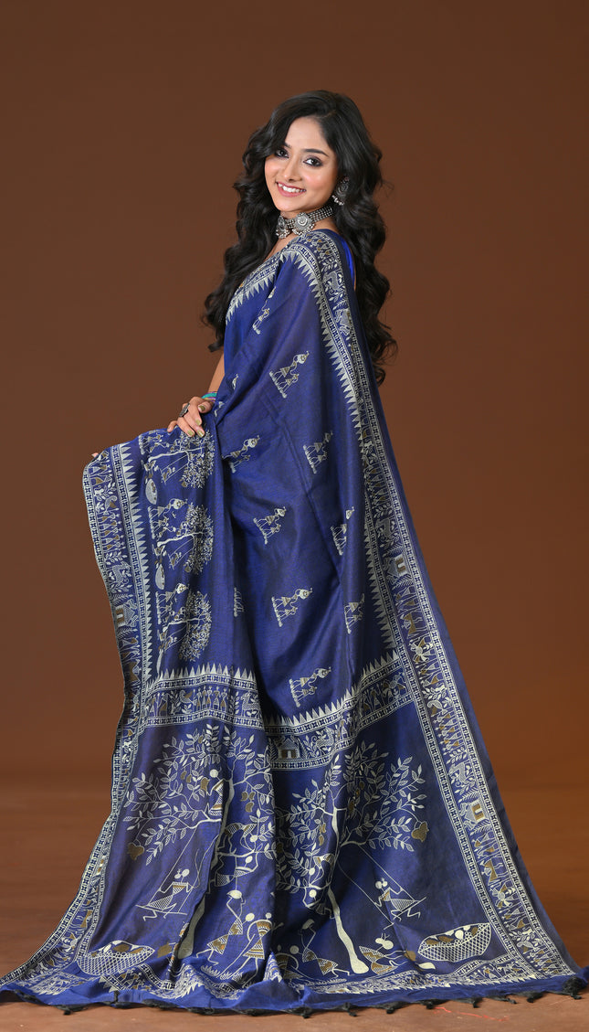 Khadi Tree Print Daily Wear Saree