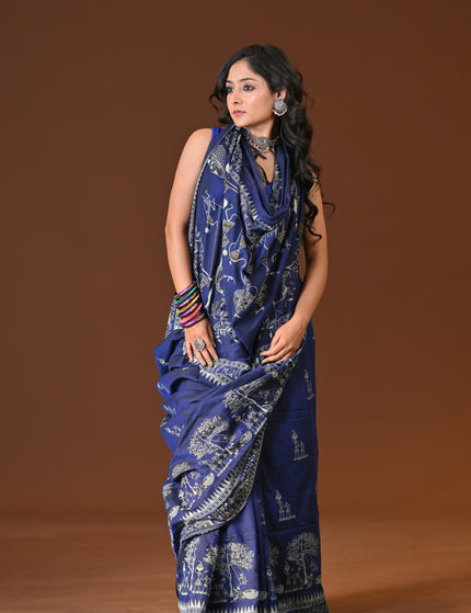 Khadi Tree Print Daily Wear Saree