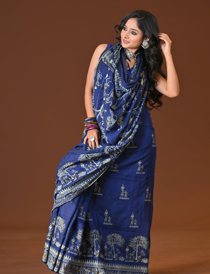 Khadi Tree Print Daily Wear Saree