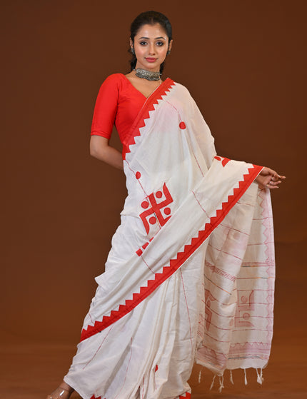 Swastik Applique Saree
