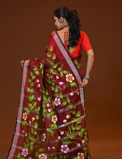 Handloom Hand Print Saree