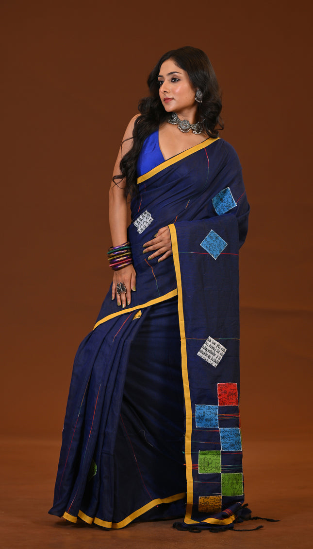 Baul Applique Saree
