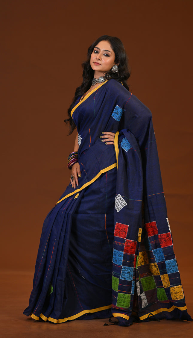 Baul Applique Saree