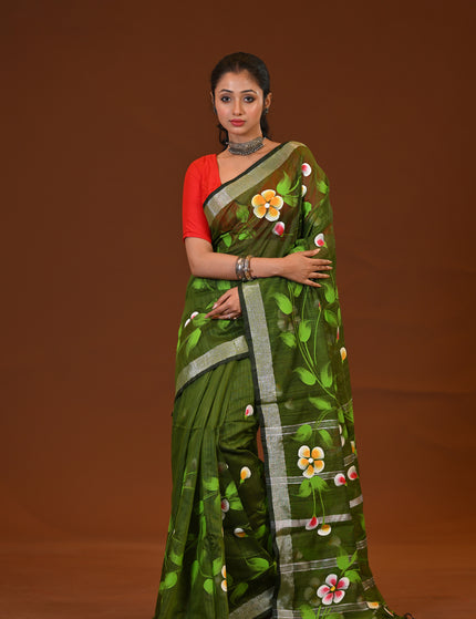 Handloom Hand Print Saree