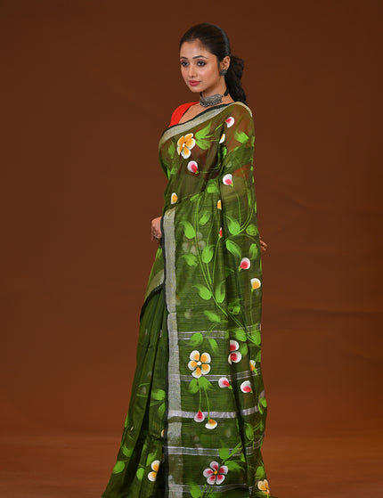 Handloom Hand Print Saree