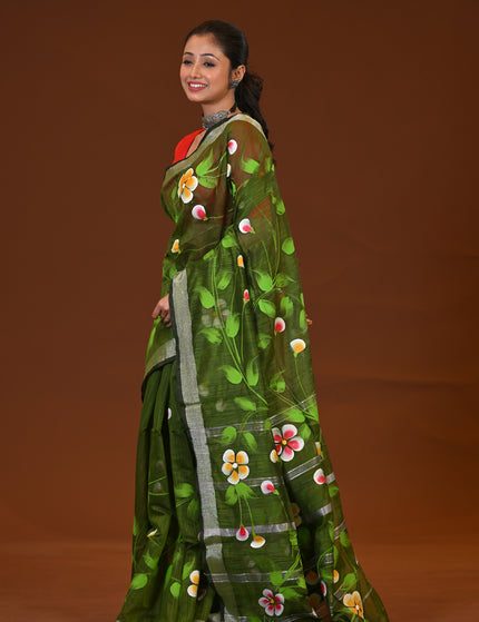 Handloom Hand Print Saree