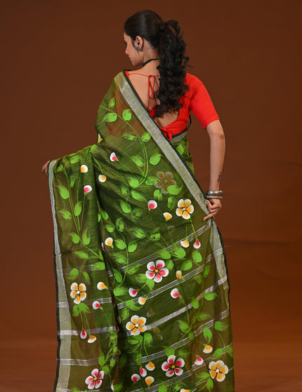 Handloom Hand Print Saree