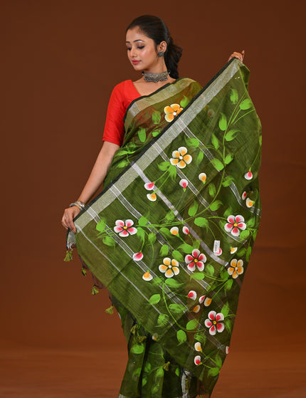 Handloom Hand Print Saree