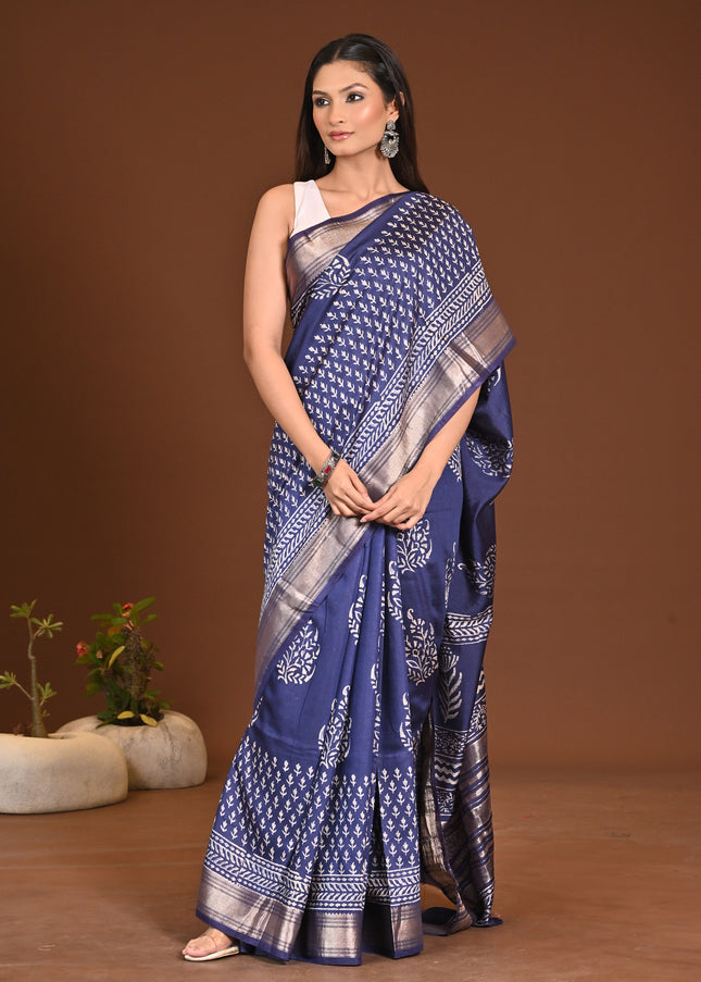 MAHESHWARI BLOCK PRINT SAREE
