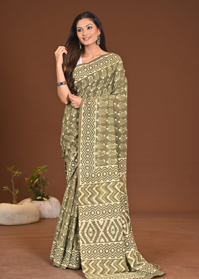 JAIPUR COTTON DABU SAREE