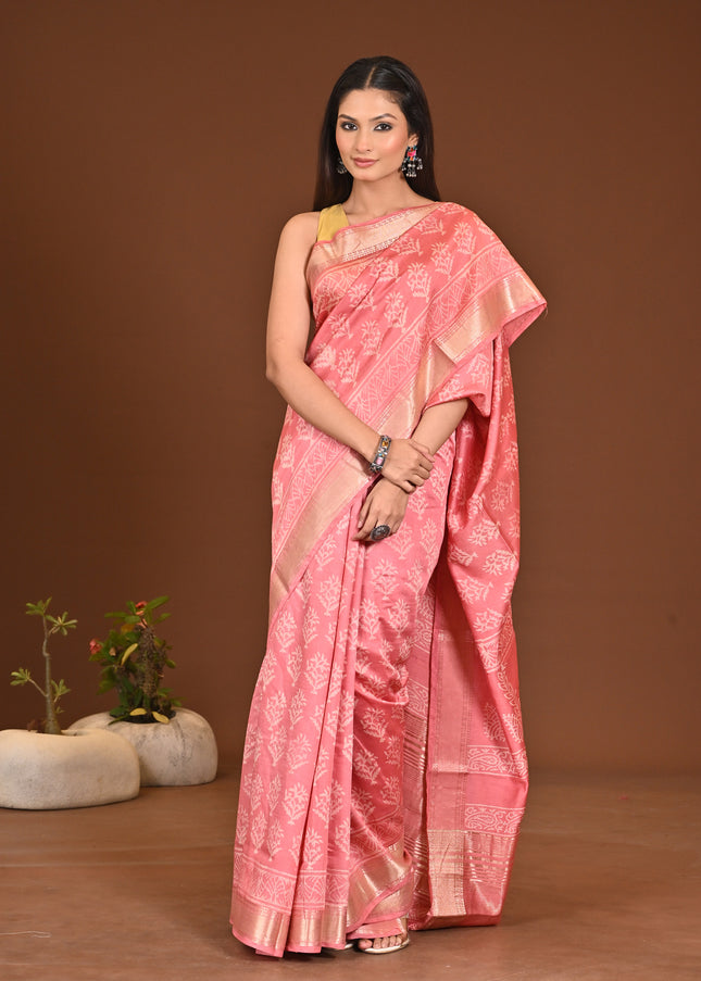 MAHESHWARI BLOCK PRINT SAREE