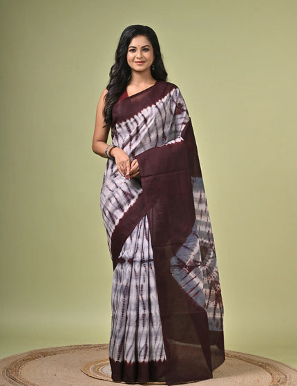 Cotton Shibori Saree I Designer Dye Saree