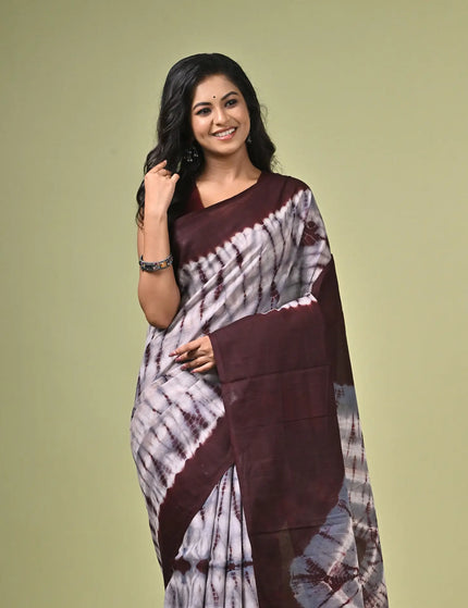 Cotton Shibori Saree I Designer Dye Saree