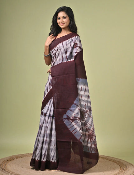 Cotton Shibori Saree I Designer Dye Saree