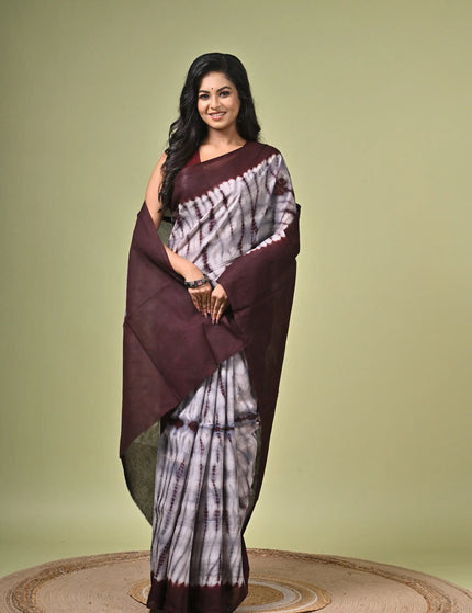 Cotton Shibori Saree I Designer Dye Saree