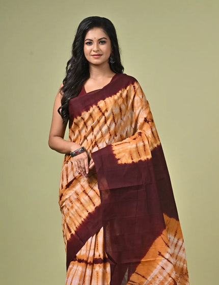 Cotton Shibori Saree I Designer Dye Saree